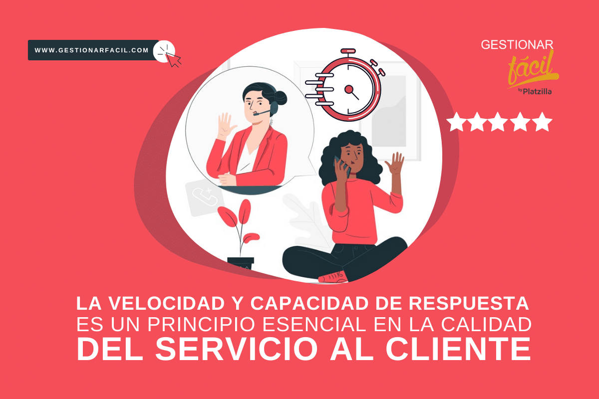 La velocidad y capacidad de respuesta es un principio esencial en la calidad del servicio al cliente.