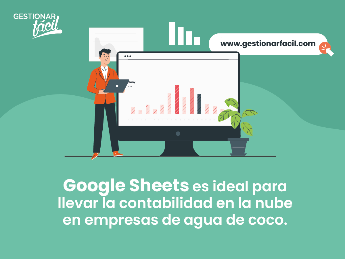 Google Sheets es ideal para llevar la contabilidad en la nube en empresas de agua de coco.