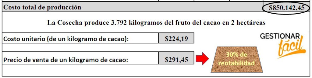 Costos de producción del cacao ¿sabes cómo calcularlos? 4