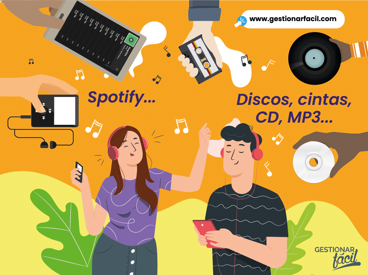 Cómo ha evolucionado la música: Spotify vs. Discos, cintas, CD, MP3... Qué es innovar...
