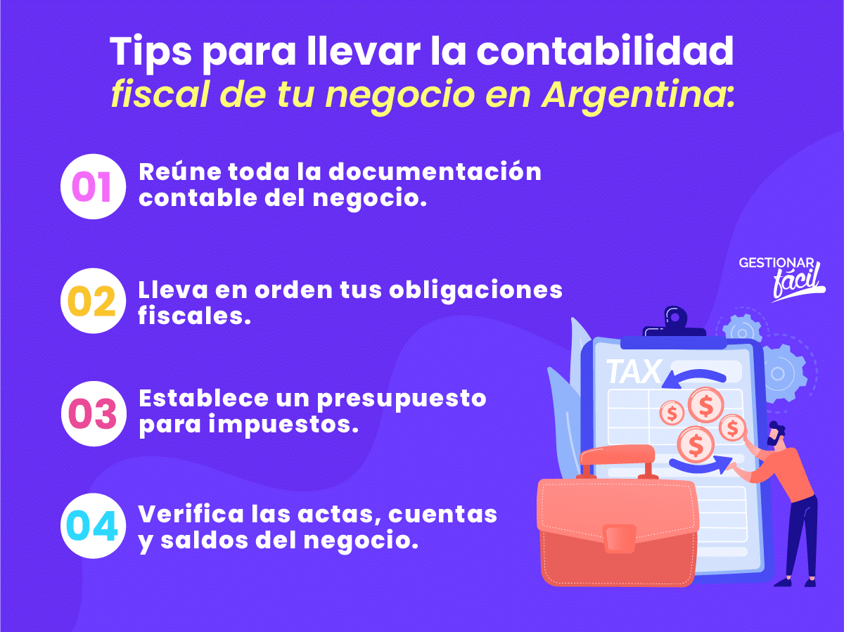 Tips para llevar en orden la contabilidad fiscal de tu negocio en Argentina.