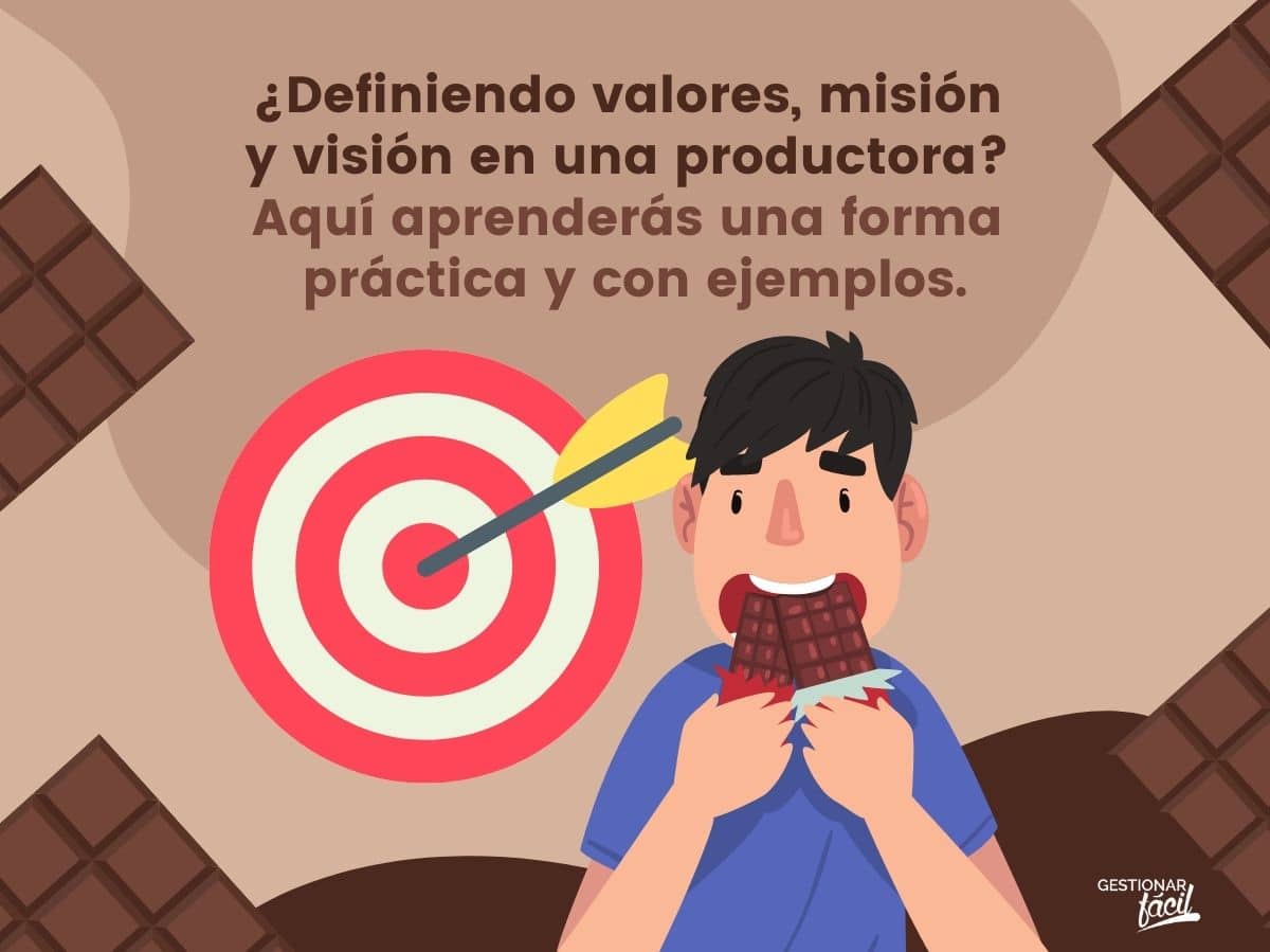 Valores misión y visión en una productora de cacao