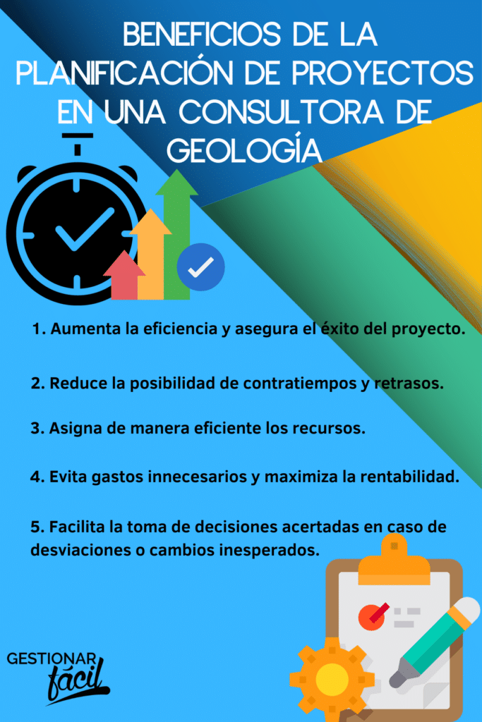 planificación de proyectos en una consultora de geología