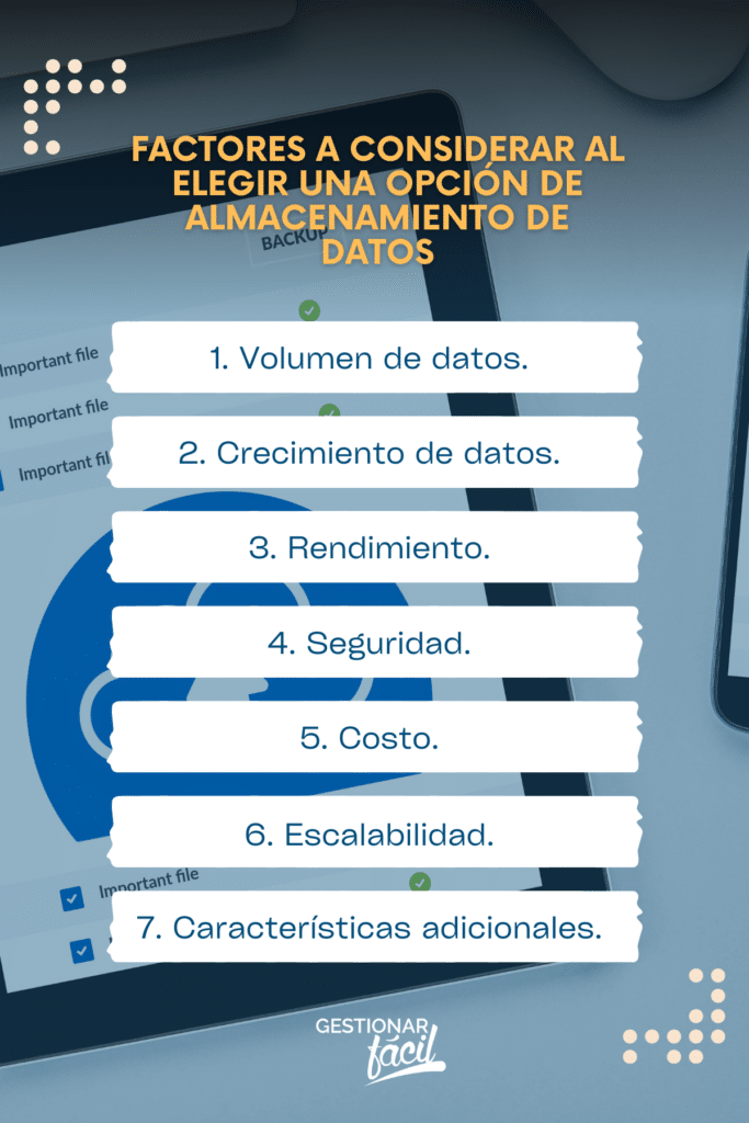 Almacenamiento de datos: Eligiendo una opción para tu negocio