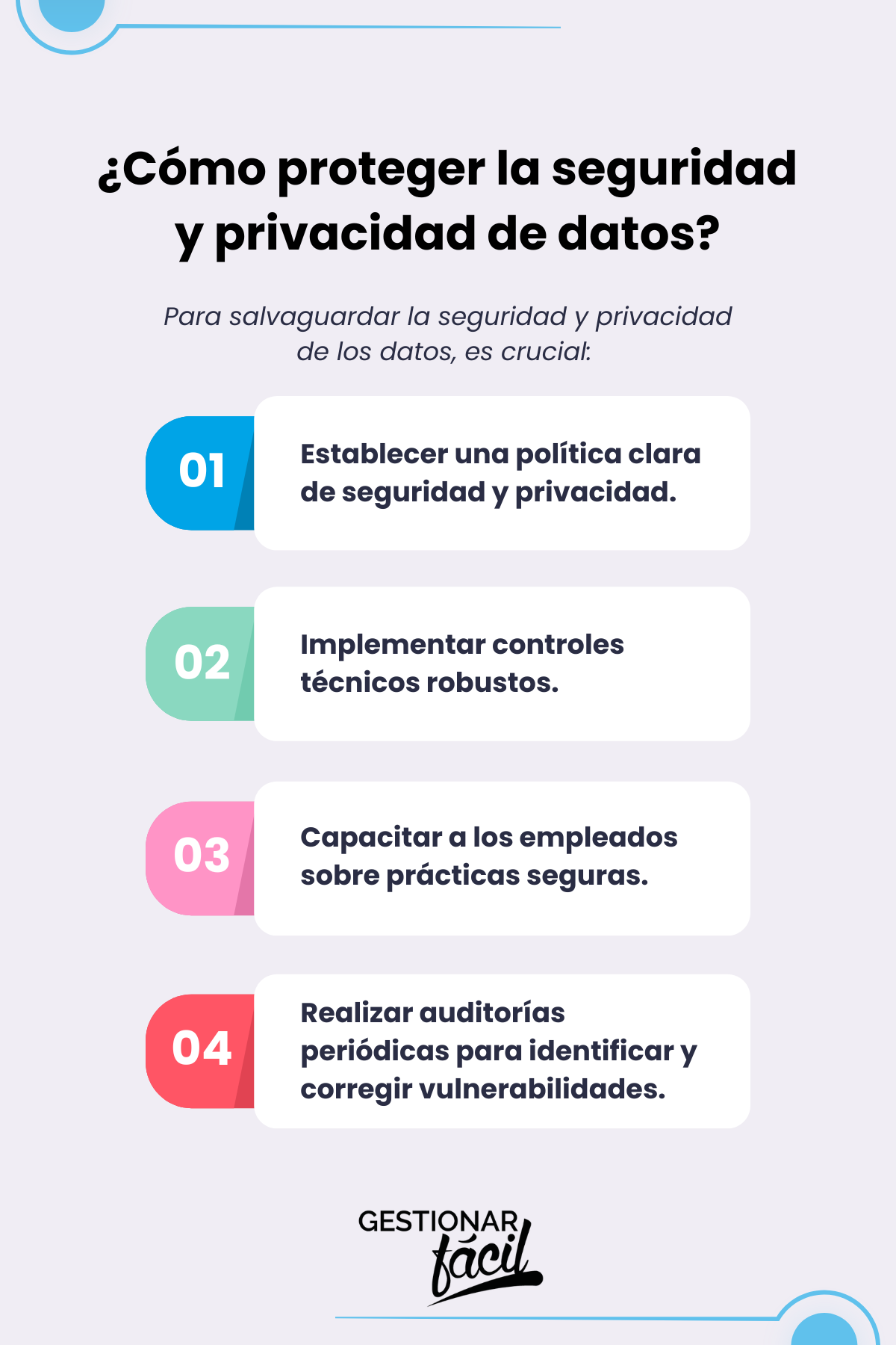 Seguridad y privacidad de datos